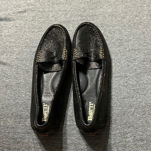 Brown and Black Snakeskin Loafers